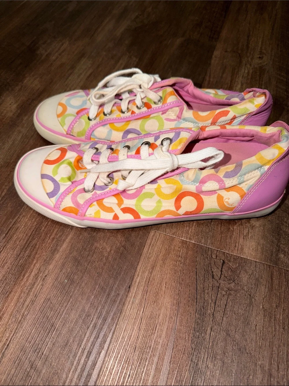 Coach Barrett Signature C Rainbow Sneakers Sz 10 B